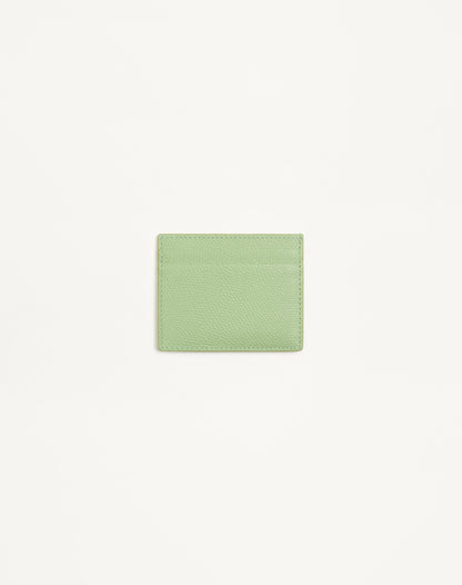 Vlogo Signature Grainy Calfskin Card Holder