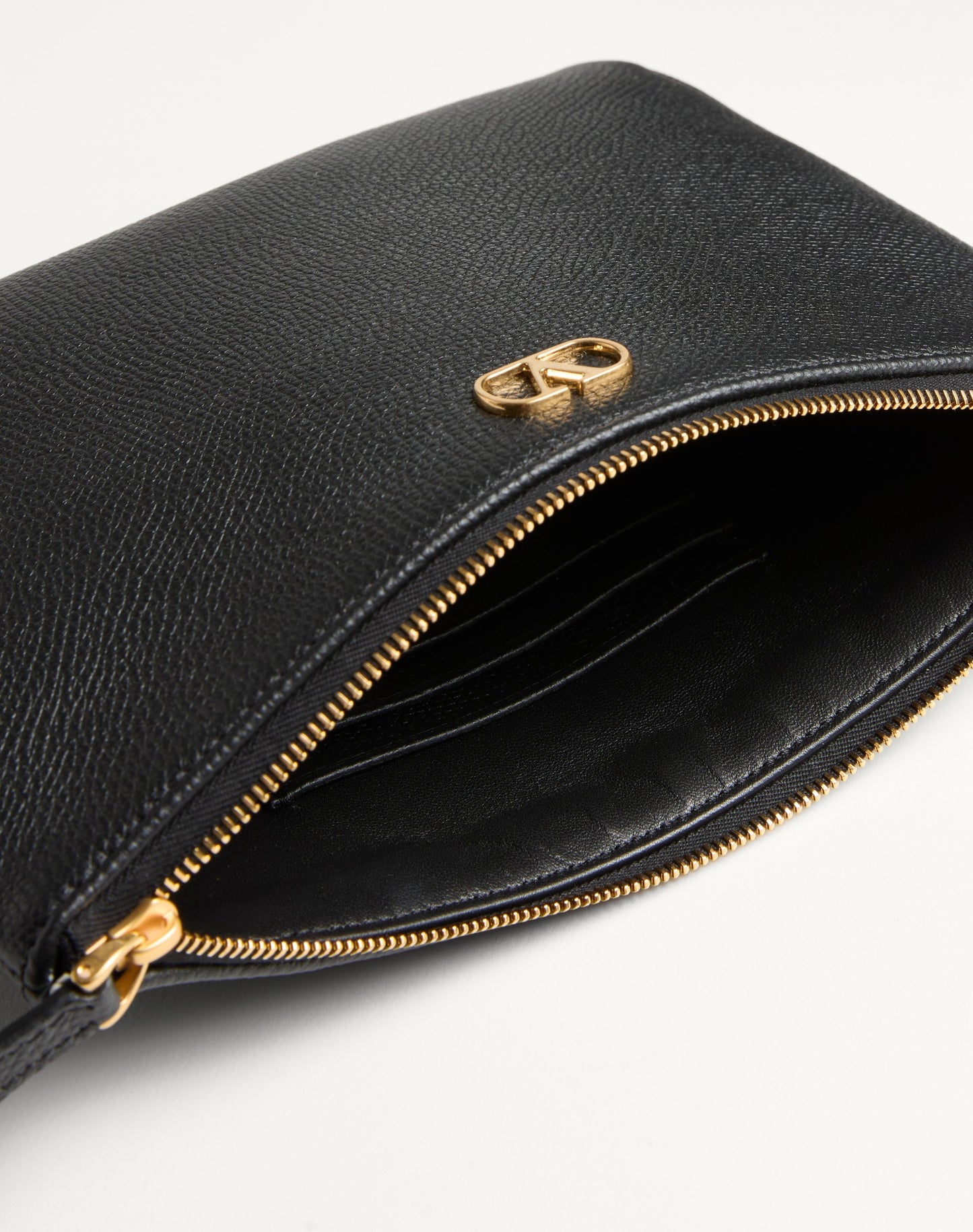 Vlogo Signature Grainy Calfskin Clutch Bag