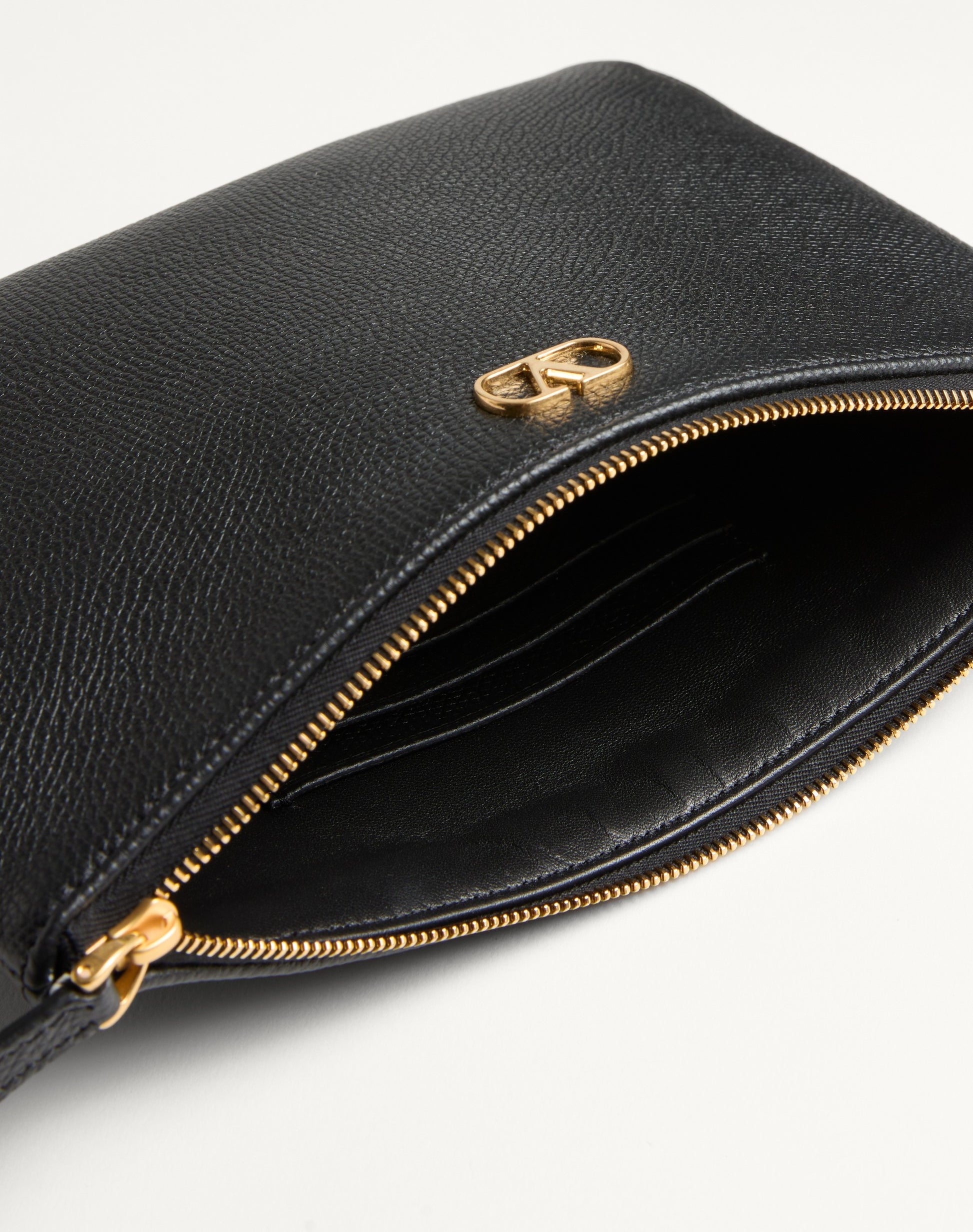 Vlogo Signature Grainy Calfskin Clutch Bag