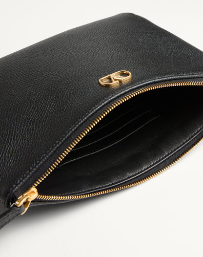 Vlogo Signature Grainy Calfskin Clutch Bag