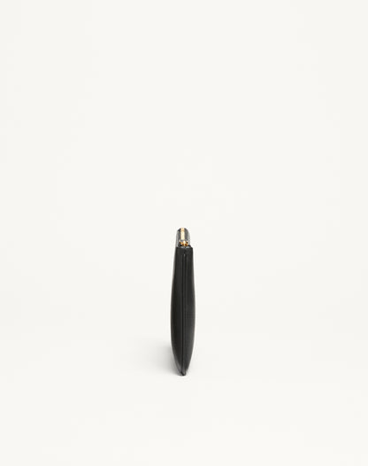 Vlogo Signature Grainy Calfskin Clutch Bag