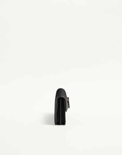 Vlogo Signature Grainy Calfskin Wallet With Chain