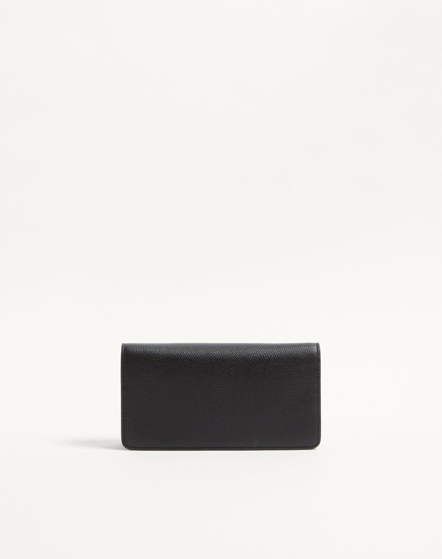 Vlogo Signature Grainy Calfskin Wallet With Chain
