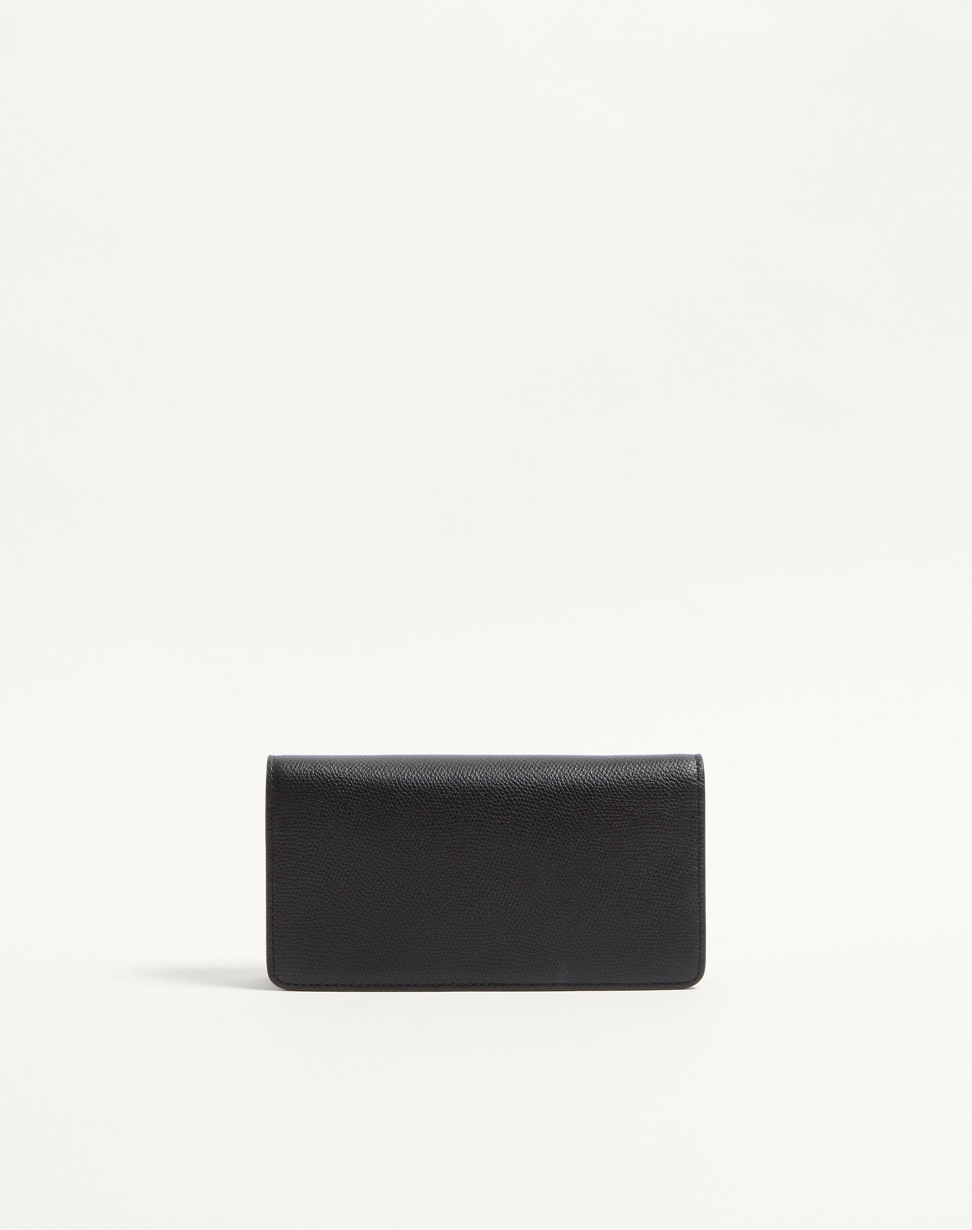 Vlogo Signature Grainy Calfskin Wallet With Chain