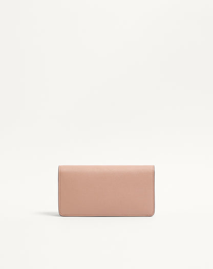 Vlogo Signature Grainy Calfskin Wallet With Chain