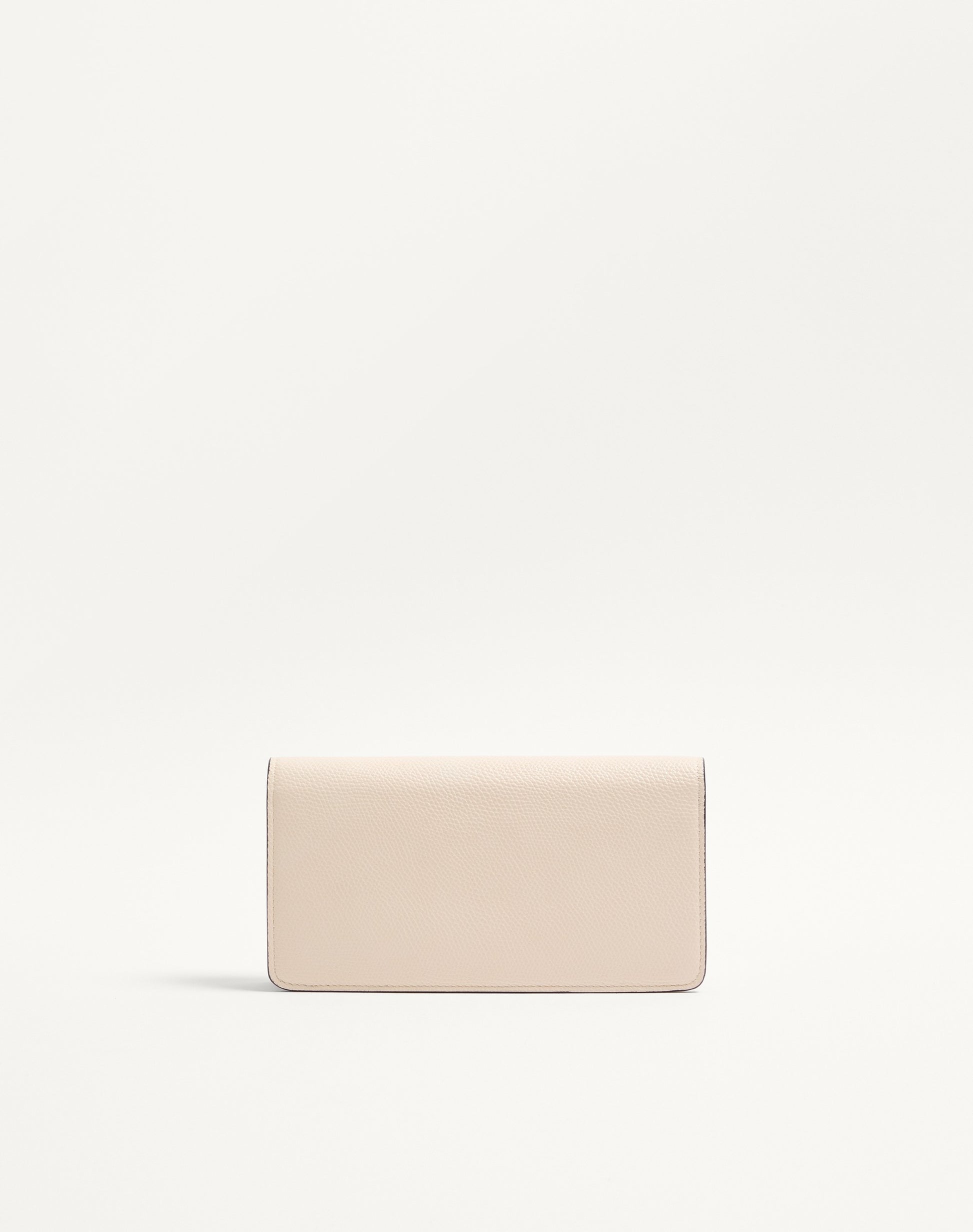 Vlogo Signature Grainy Calfskin Wallet With Chain