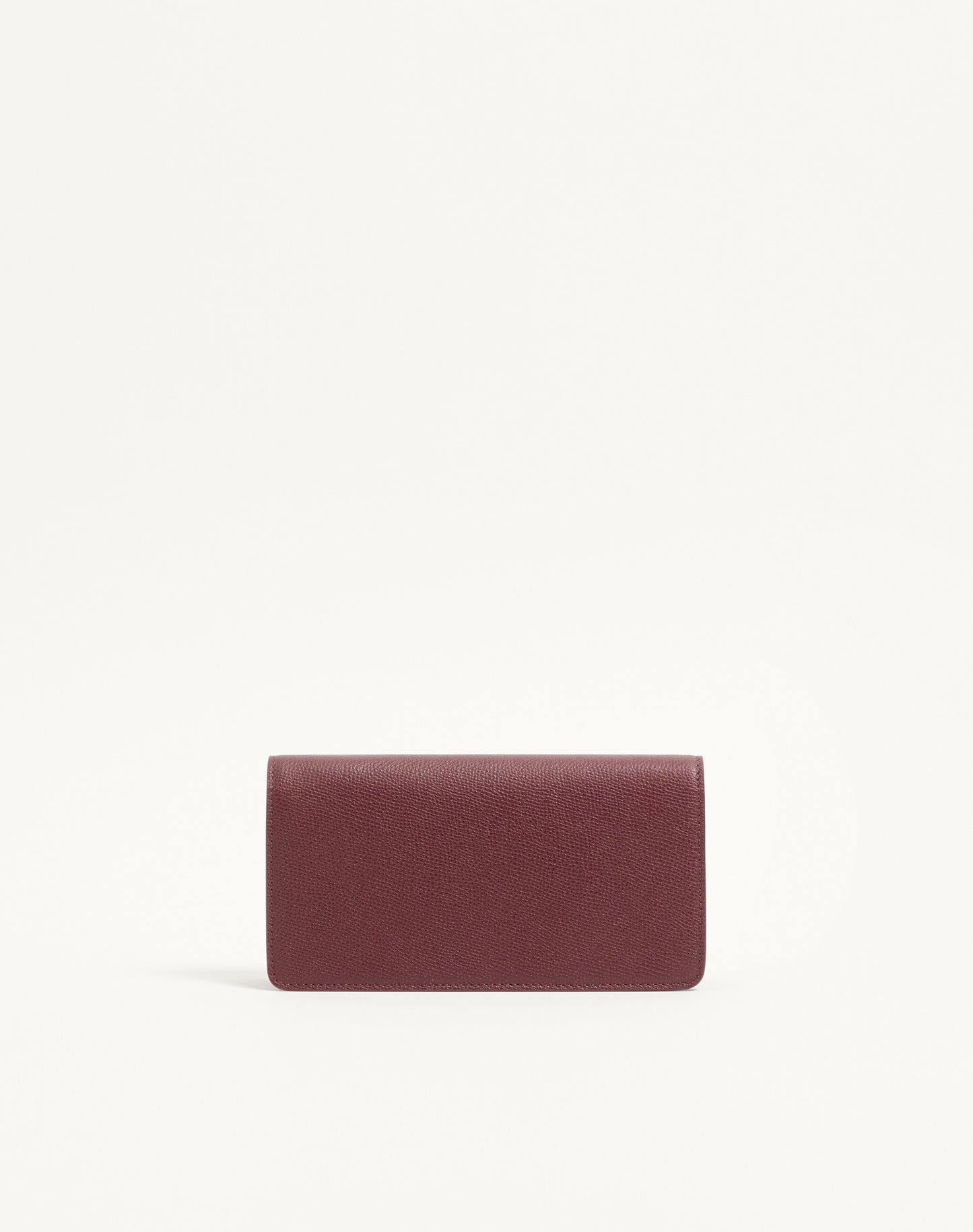 Vlogo Signature Grainy Calfskin Wallet With Chain