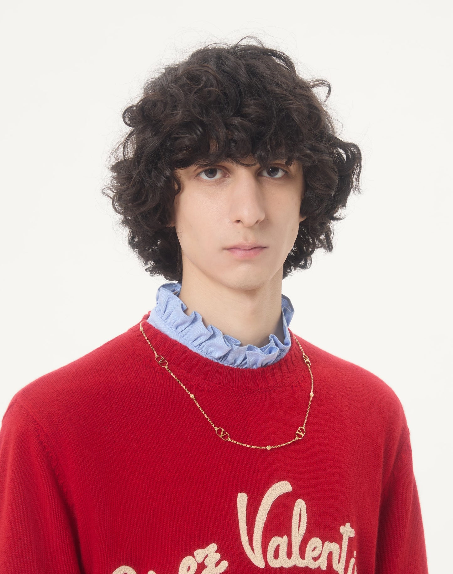 Vlogo Signature Metal Necklace