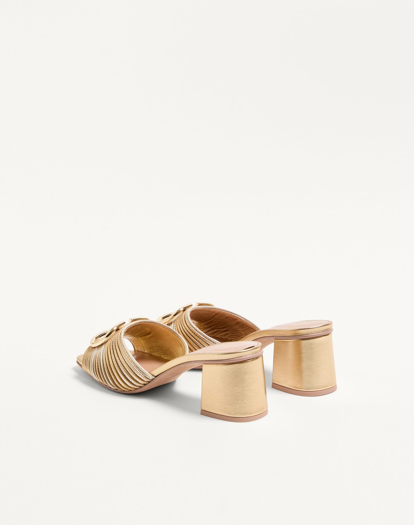 Vlogo Signature Metallic Slide Sandal With Cornely Embroidery 60mm