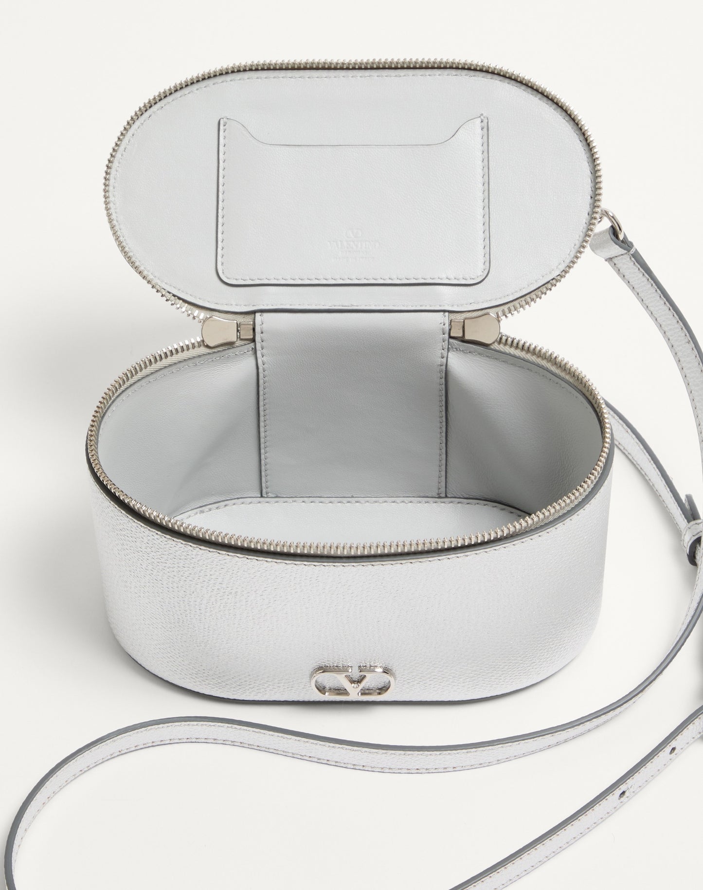 Vlogo Signature Mini Vanity Bag In Laminated Grainy Calfskin