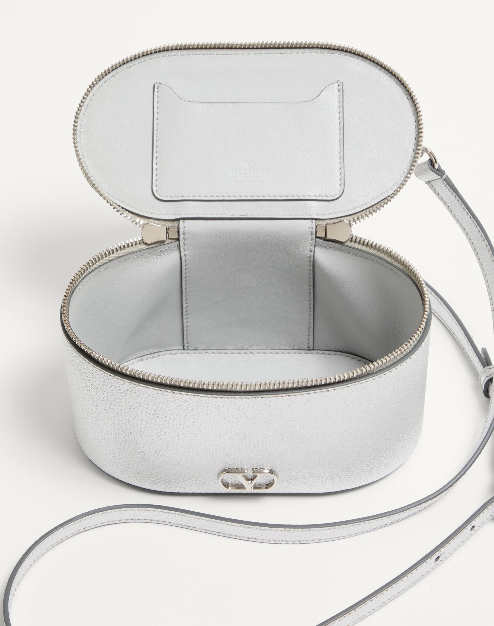 Vlogo Signature Mini Vanity Bag In Laminated Grainy Calfskin