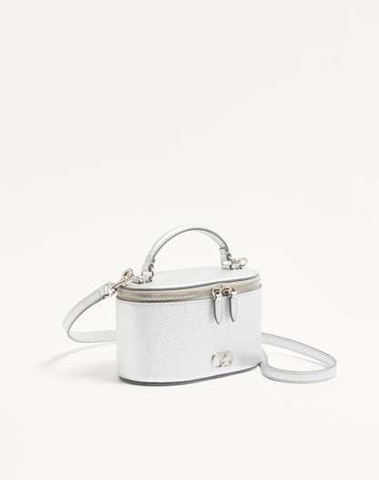 Vlogo Signature Mini Vanity Bag In Laminated Grainy Calfskin