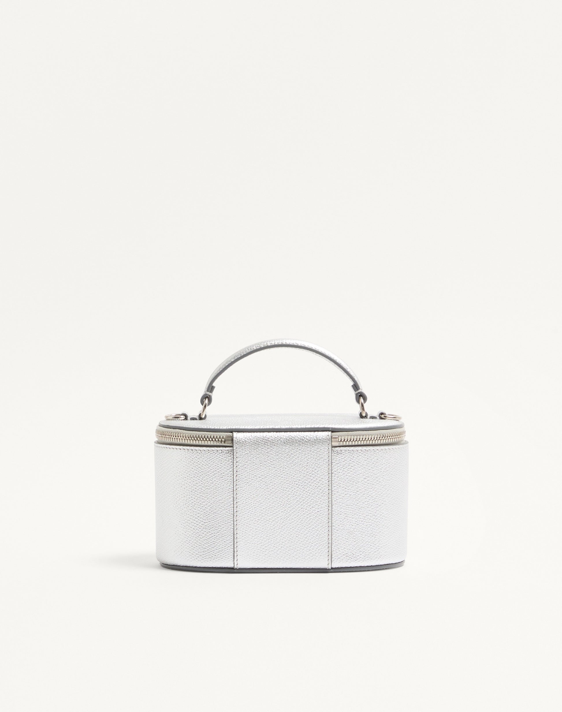 Vlogo Signature Mini Vanity Bag In Laminated Grainy Calfskin