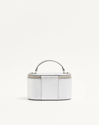 Vlogo Signature Mini Vanity Bag In Laminated Grainy Calfskin