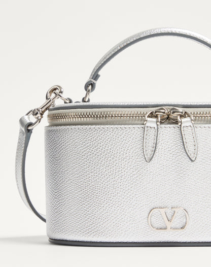 Vlogo Signature Mini Vanity Bag In Laminated Grainy Calfskin