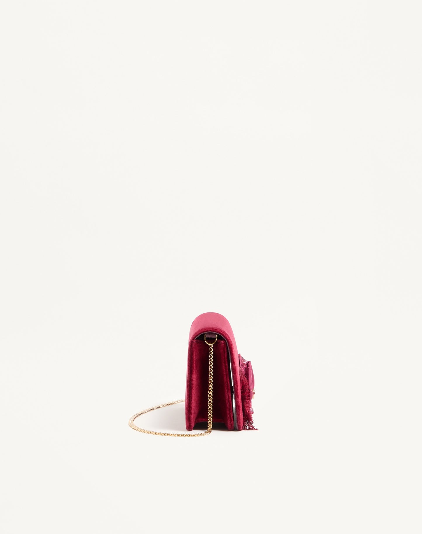 Vlogo Signature Mini Velvet Shoulder Bag