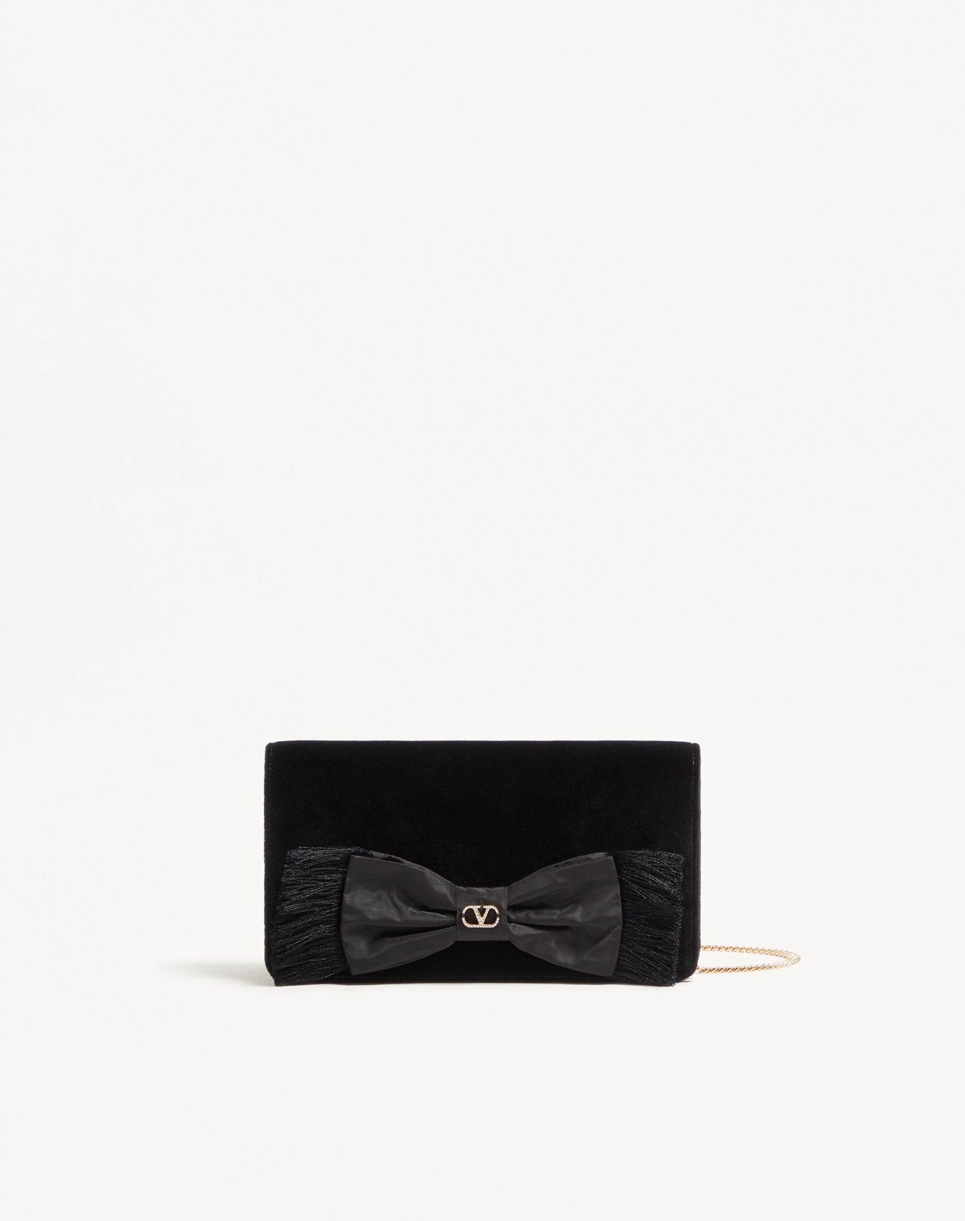 Vlogo Signature Mini Velvet Shoulder Bag