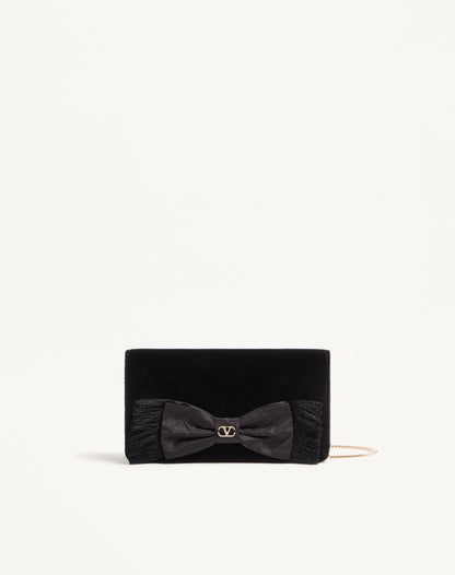 Vlogo Signature Mini Velvet Shoulder Bag
