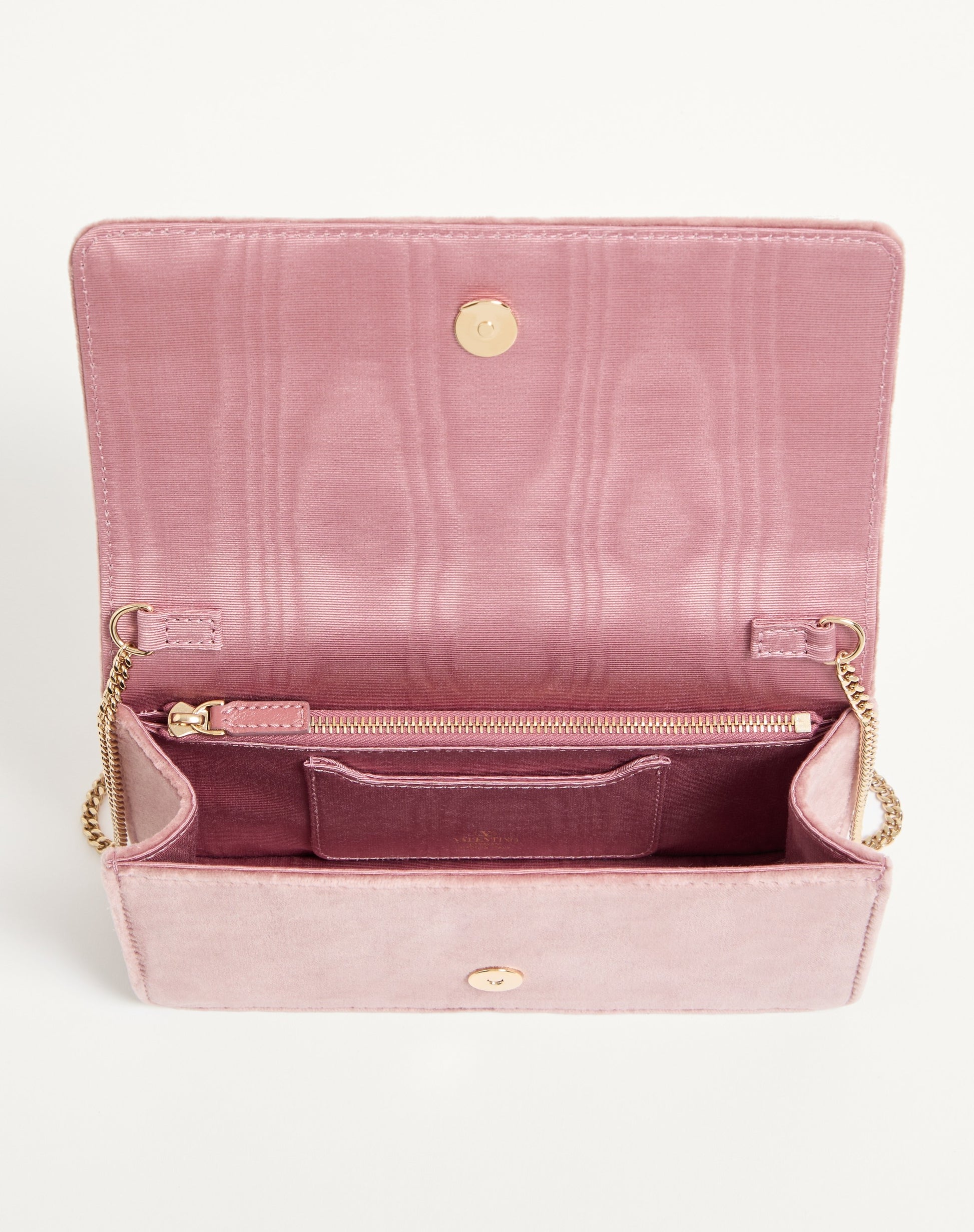 Vlogo Signature Mini Velvet Shoulder Bag