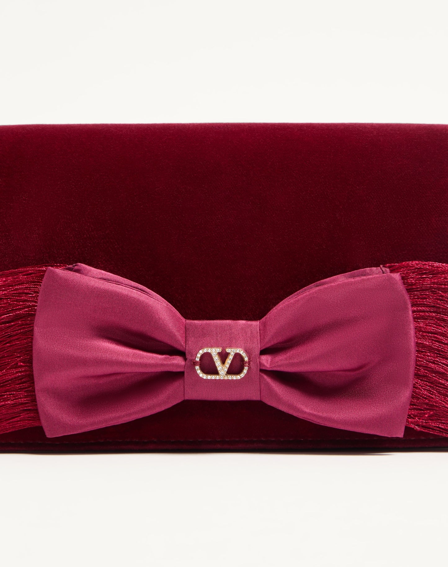Vlogo Signature Mini Velvet Shoulder Bag