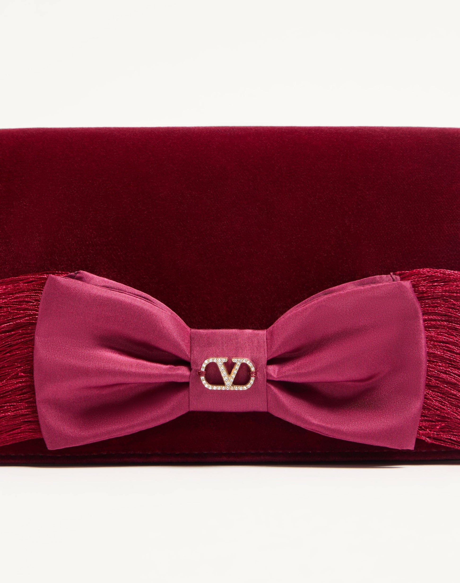Vlogo Signature Mini Velvet Shoulder Bag