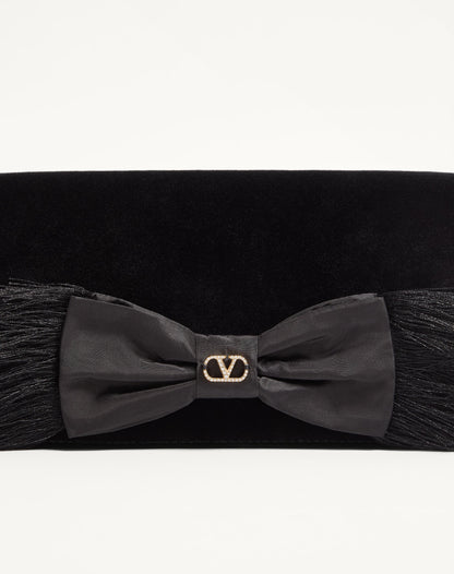 Vlogo Signature Mini Velvet Shoulder Bag