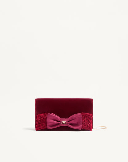 Vlogo Signature Mini Velvet Shoulder Bag