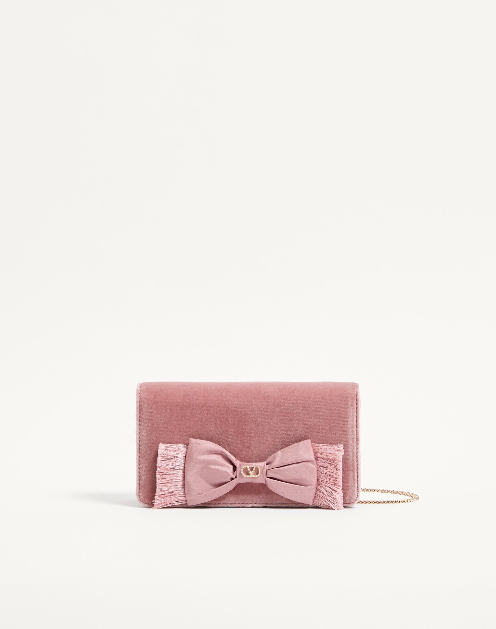 Vlogo Signature Mini Velvet Shoulder Bag