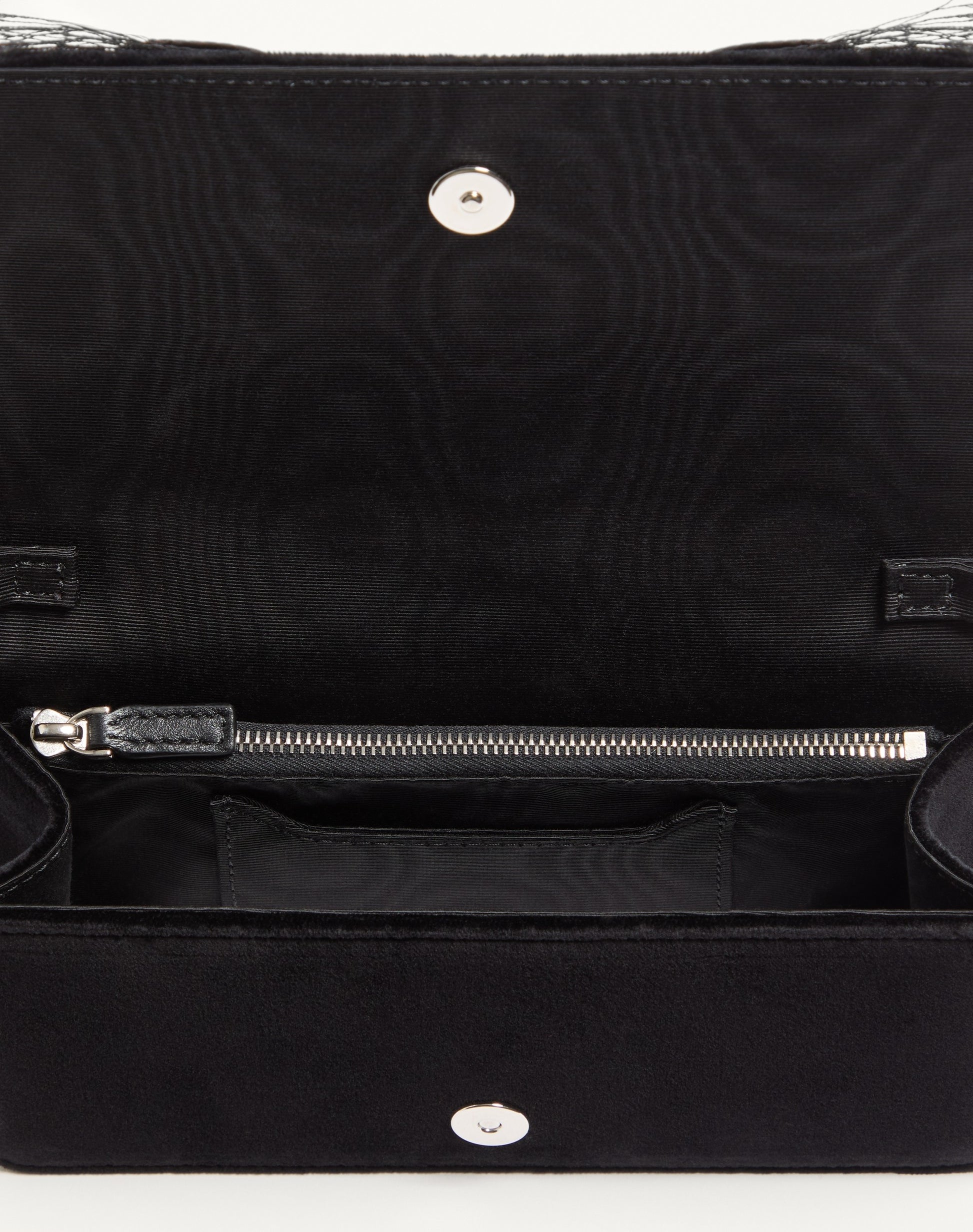 Vlogo Signature Mini Velvet Shoulder Bag