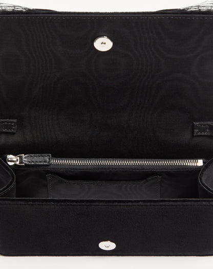 Vlogo Signature Mini Velvet Shoulder Bag