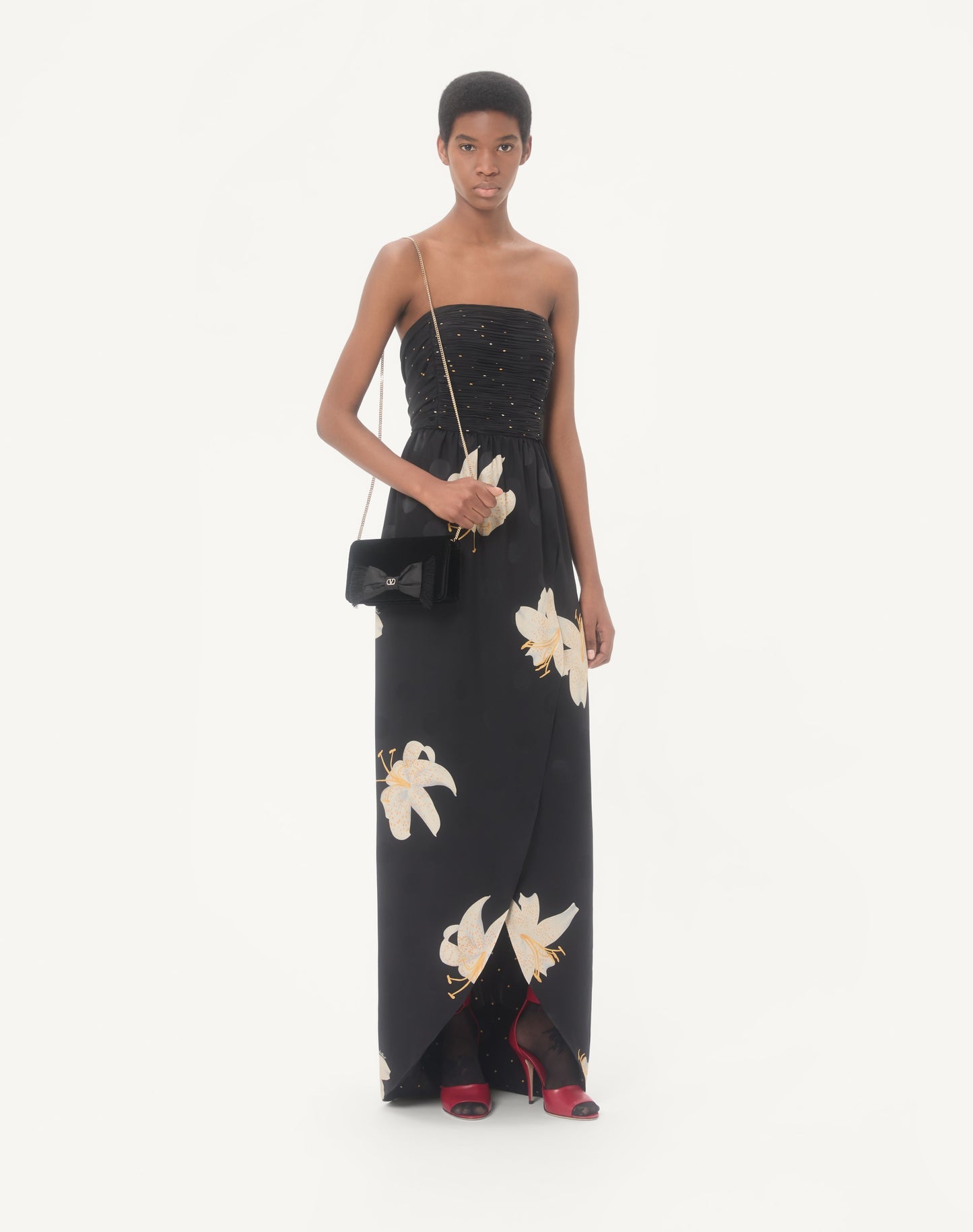 Vlogo Signature Mini Velvet Shoulder Bag