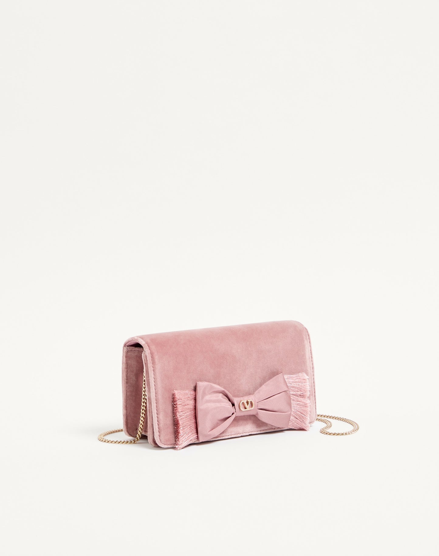 Vlogo Signature Mini Velvet Shoulder Bag
