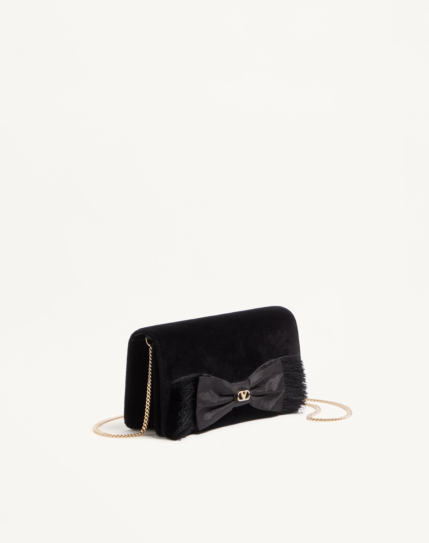 Vlogo Signature Mini Velvet Shoulder Bag