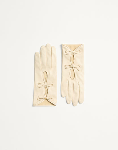 Vlogo Signature Nappa Leather Gloves With Bows