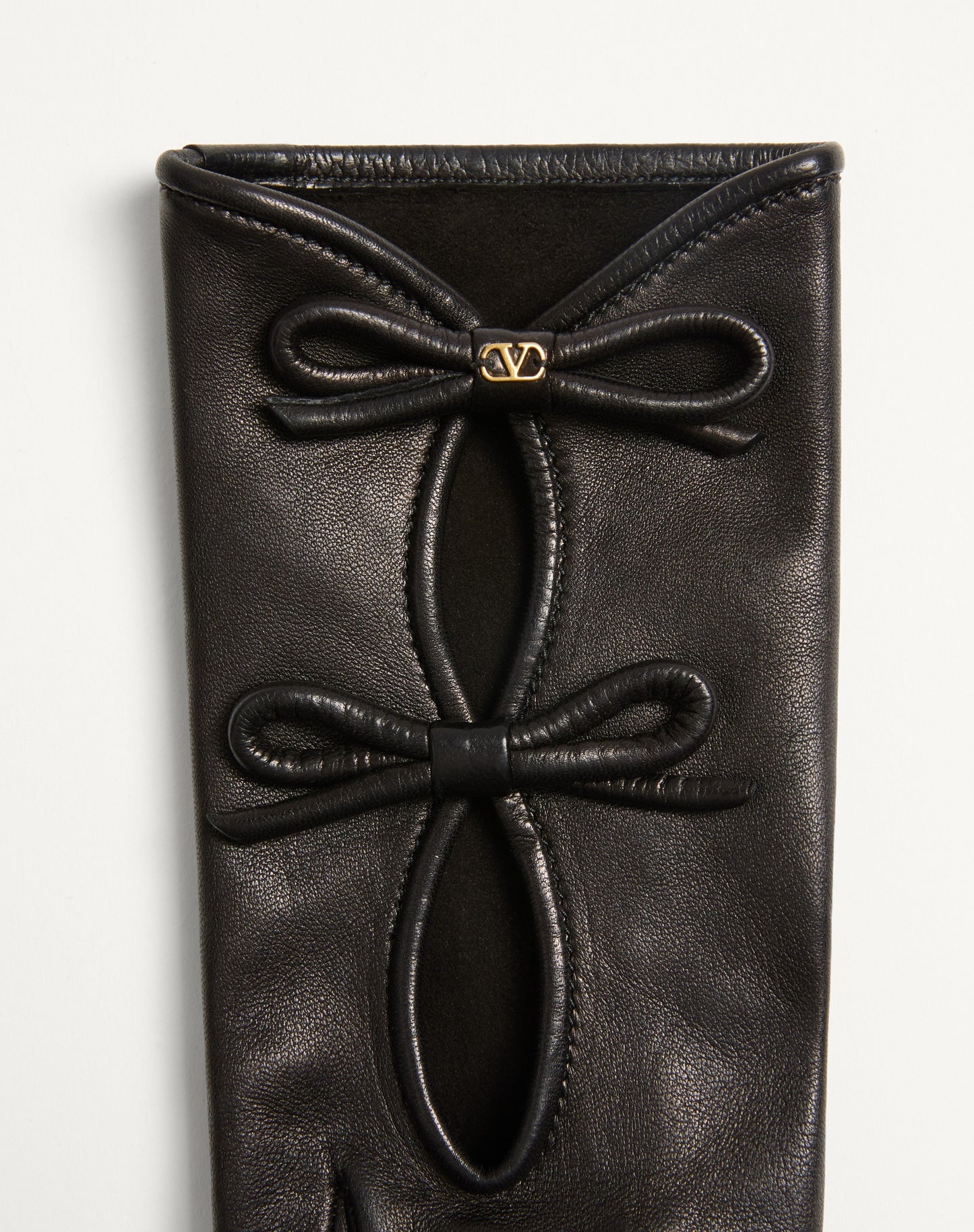 Vlogo Signature Nappa Leather Gloves With Bows