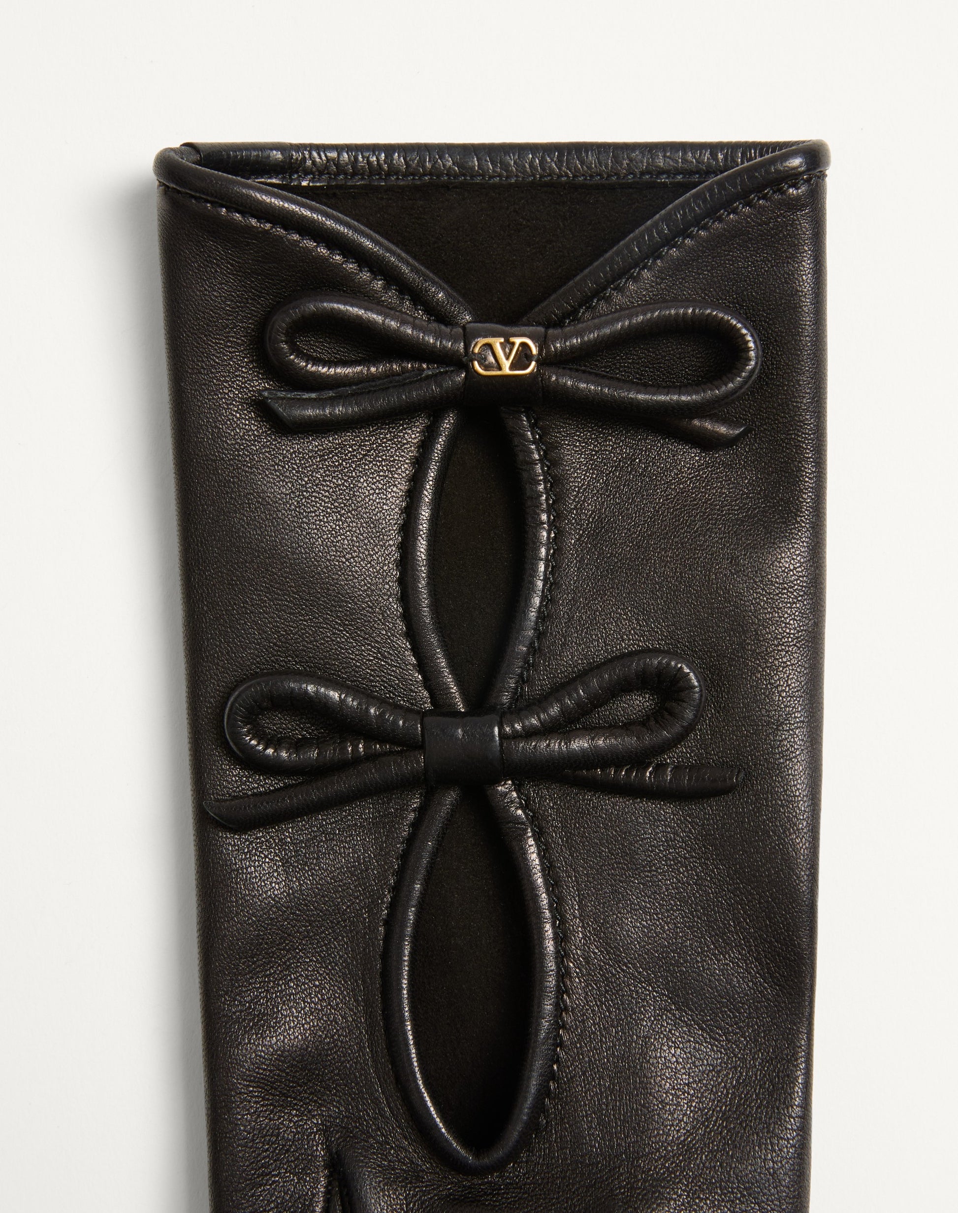 Vlogo Signature Nappa Leather Gloves With Bows