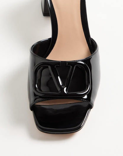 Vlogo Signature Patent Leather Slide Sandal 60mm