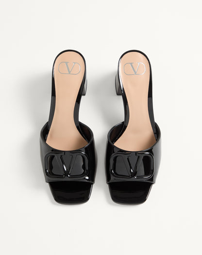 Vlogo Signature Patent Leather Slide Sandal 60mm