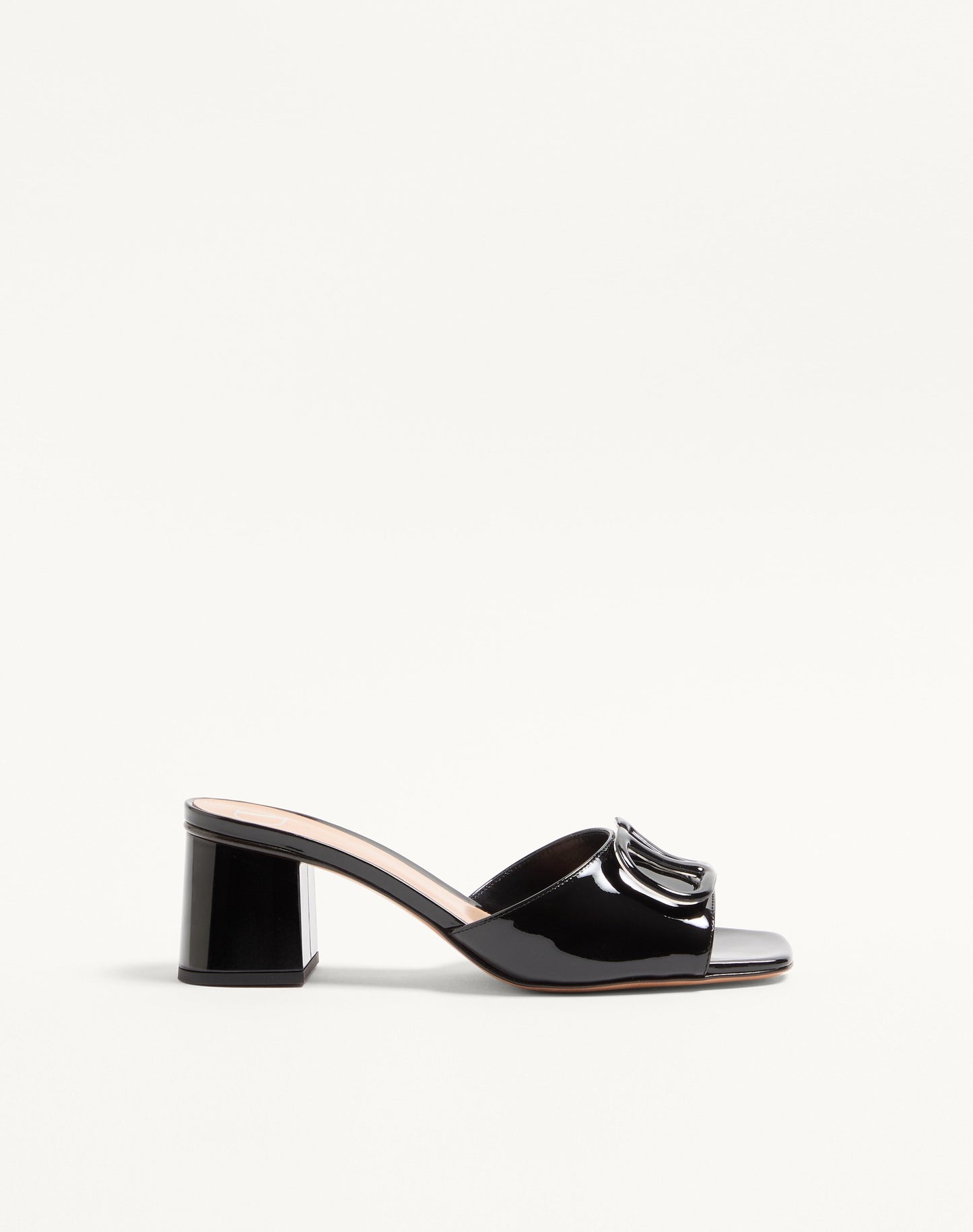 Vlogo Signature Patent Leather Slide Sandal 60mm