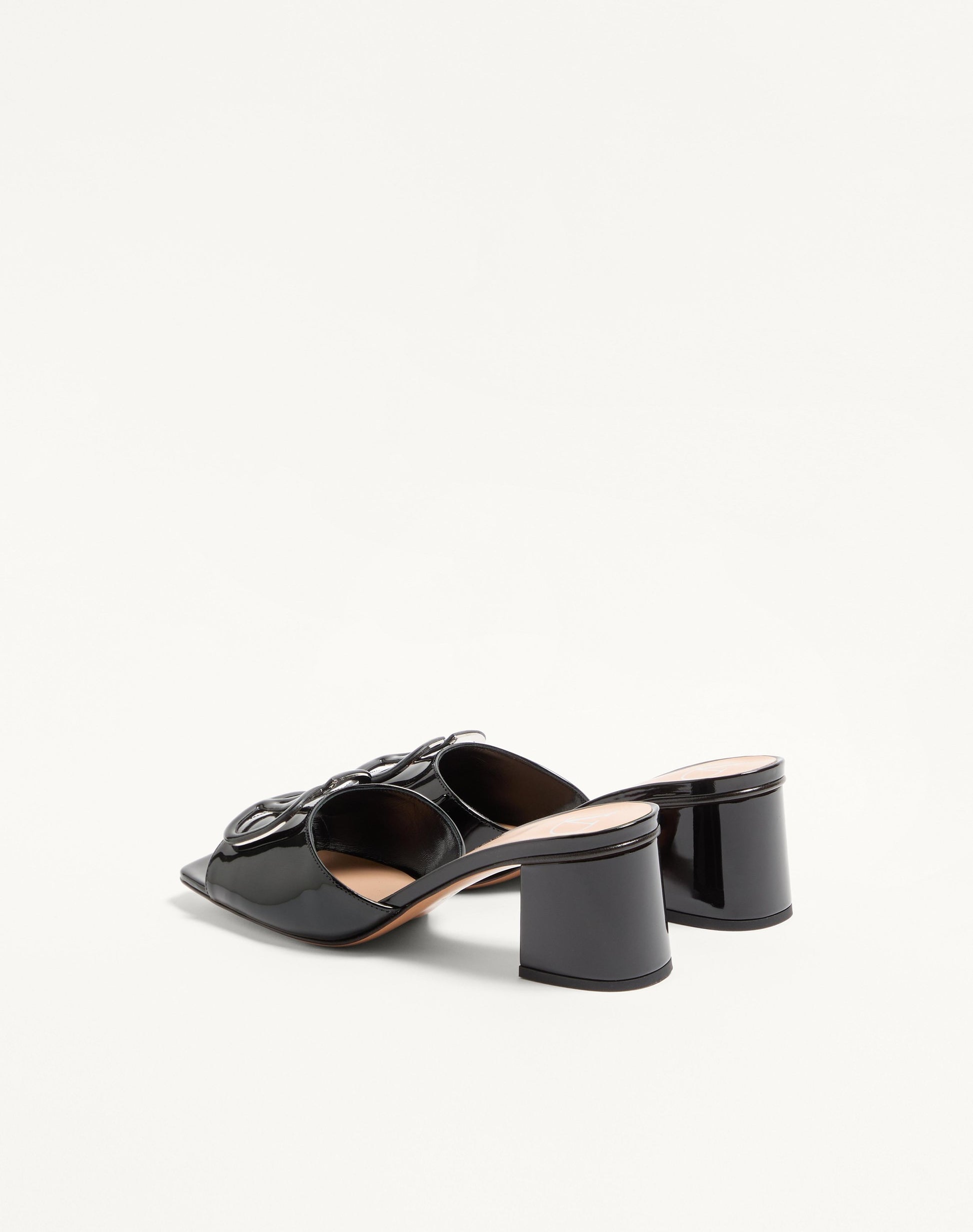 Vlogo Signature Patent Leather Slide Sandal 60mm