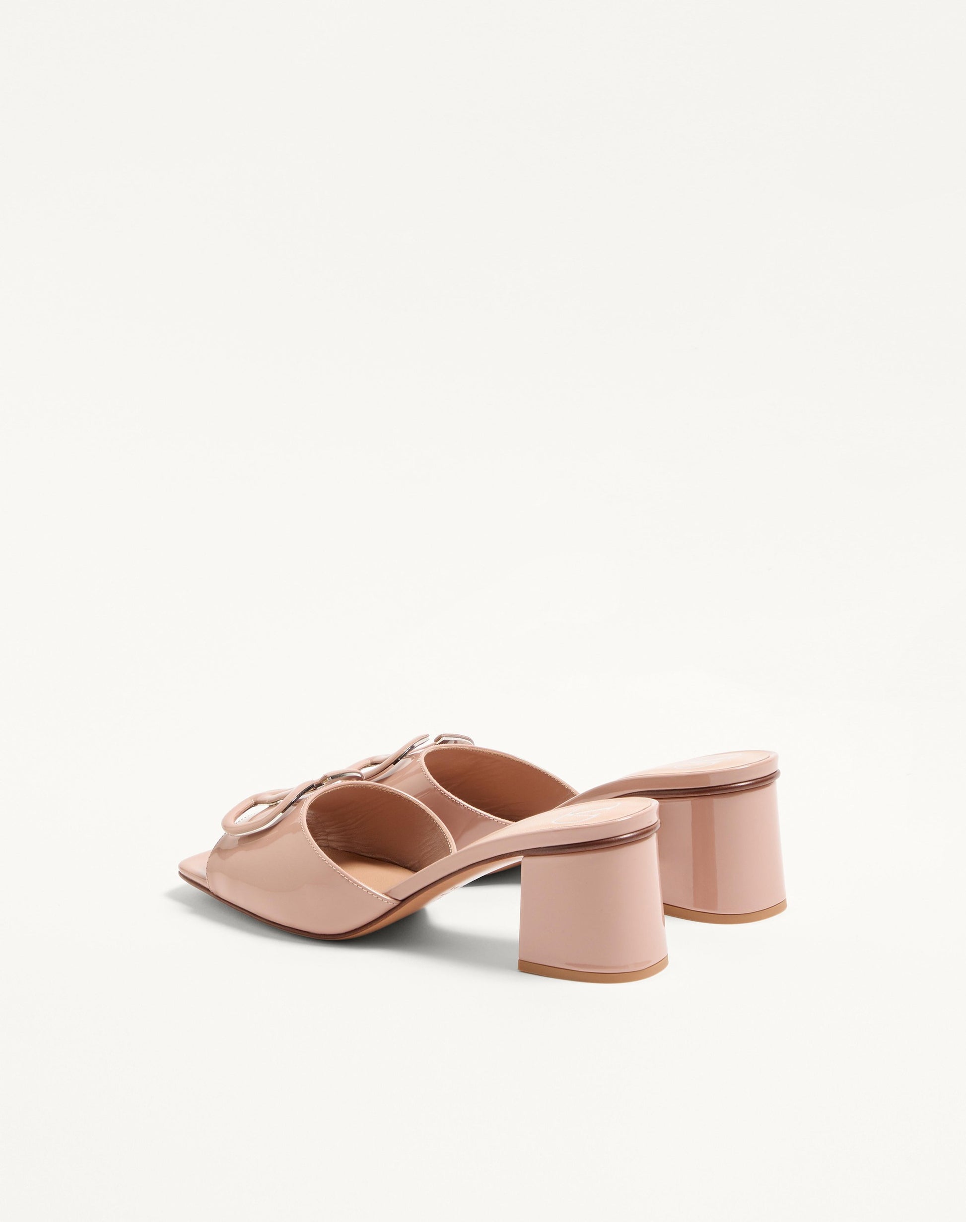 Vlogo Signature Patent Leather Slide Sandal 60mm