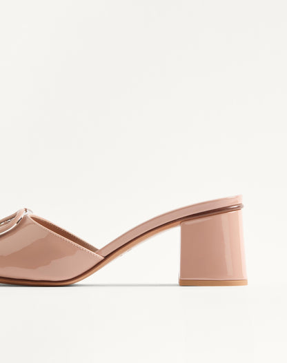 Vlogo Signature Patent Leather Slide Sandal 60mm