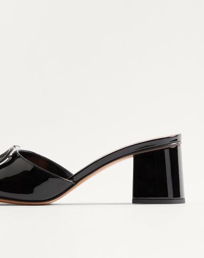 Vlogo Signature Patent Leather Slide Sandal 60mm