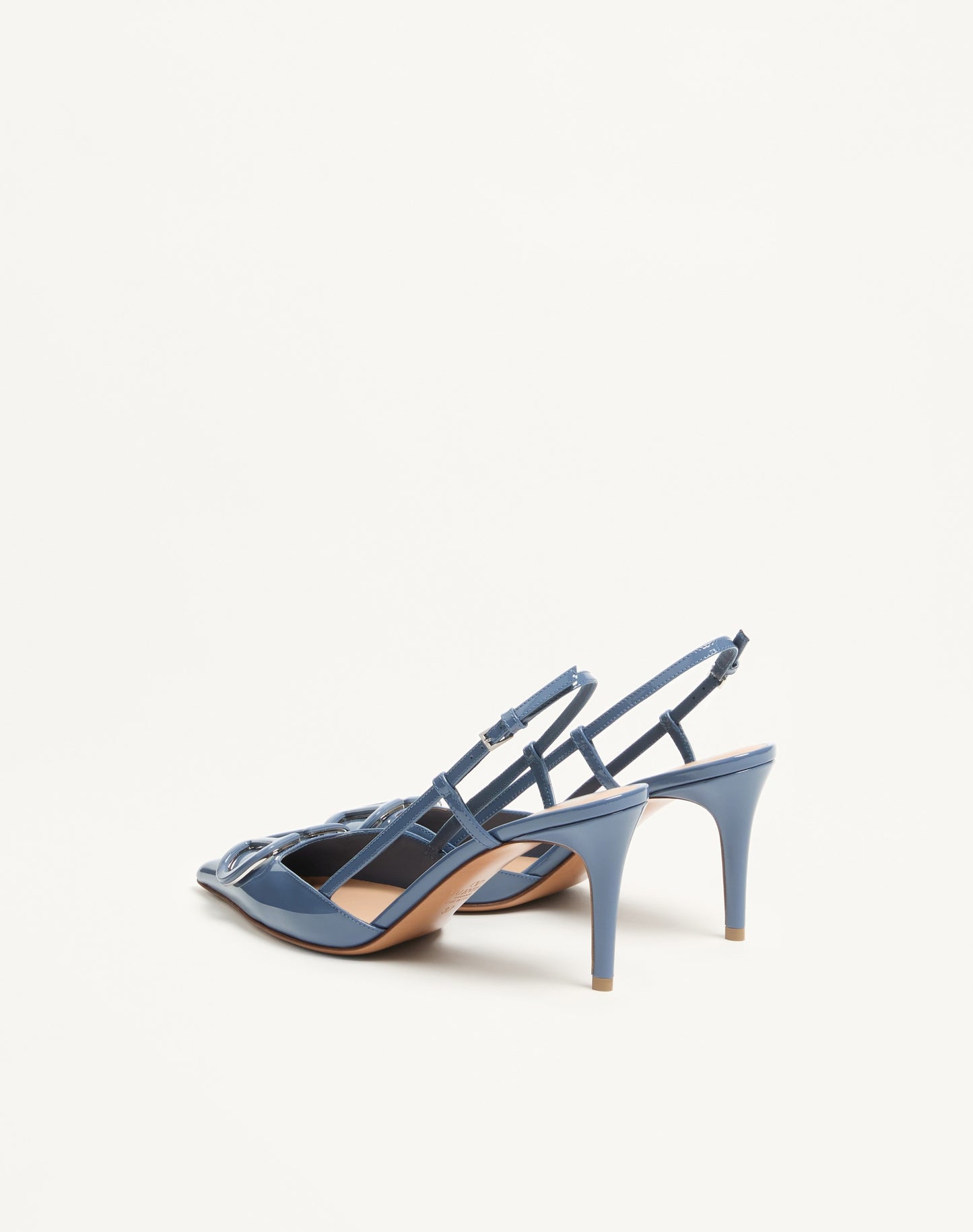 Vlogo Signature Patent Leather Slingback Pump 80mm