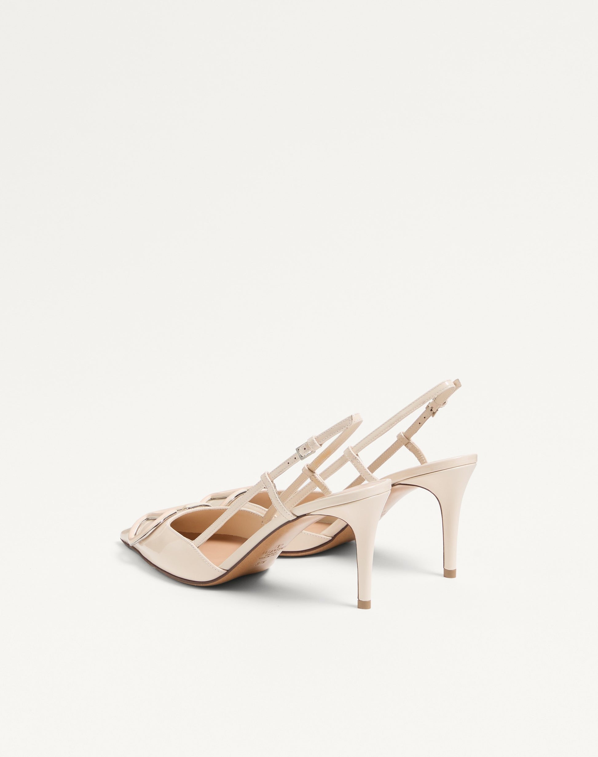 Vlogo Signature Patent Leather Slingback Pump 80mm