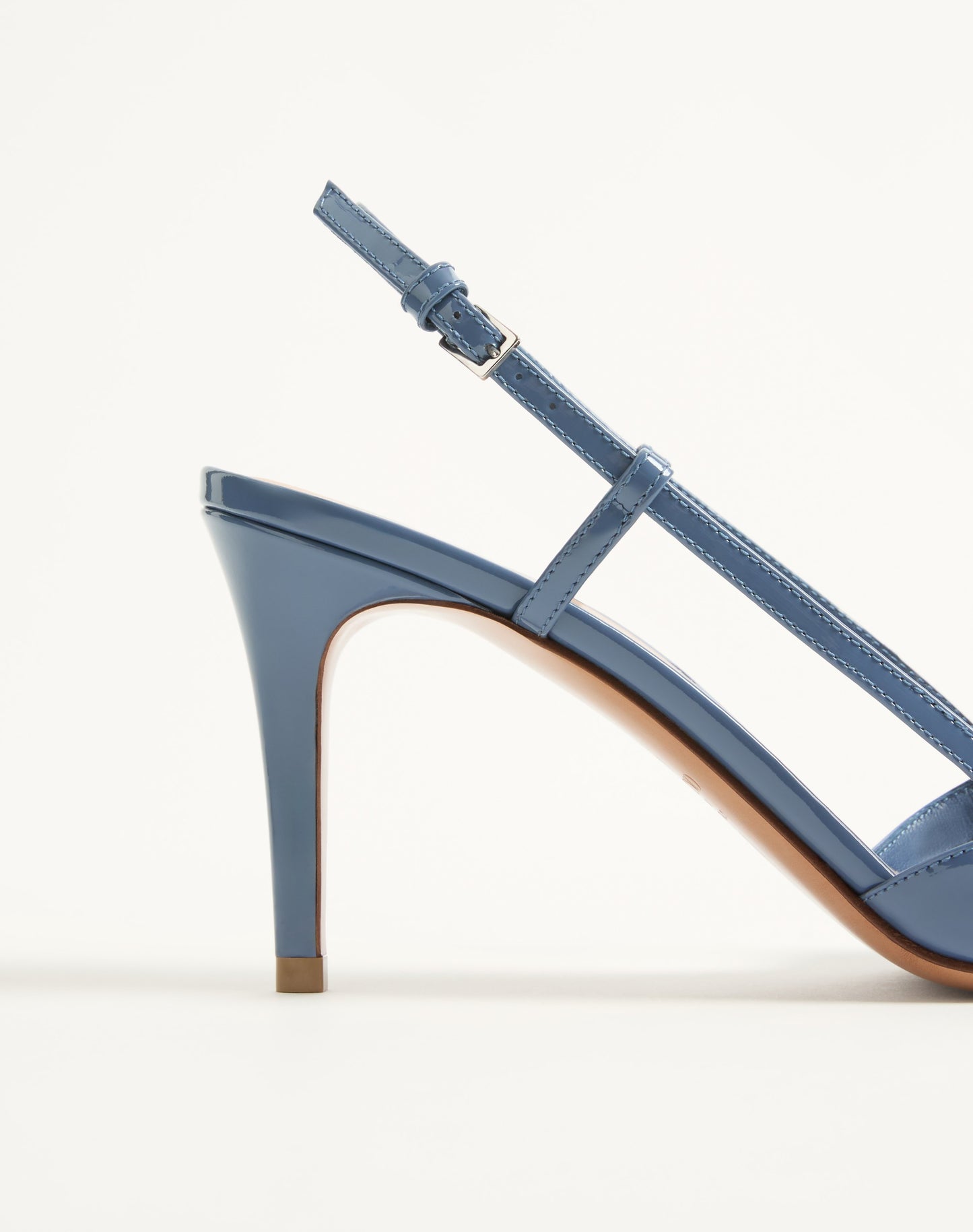 Vlogo Signature Patent Leather Slingback Pump 80mm