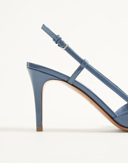 Vlogo Signature Patent Leather Slingback Pump 80mm