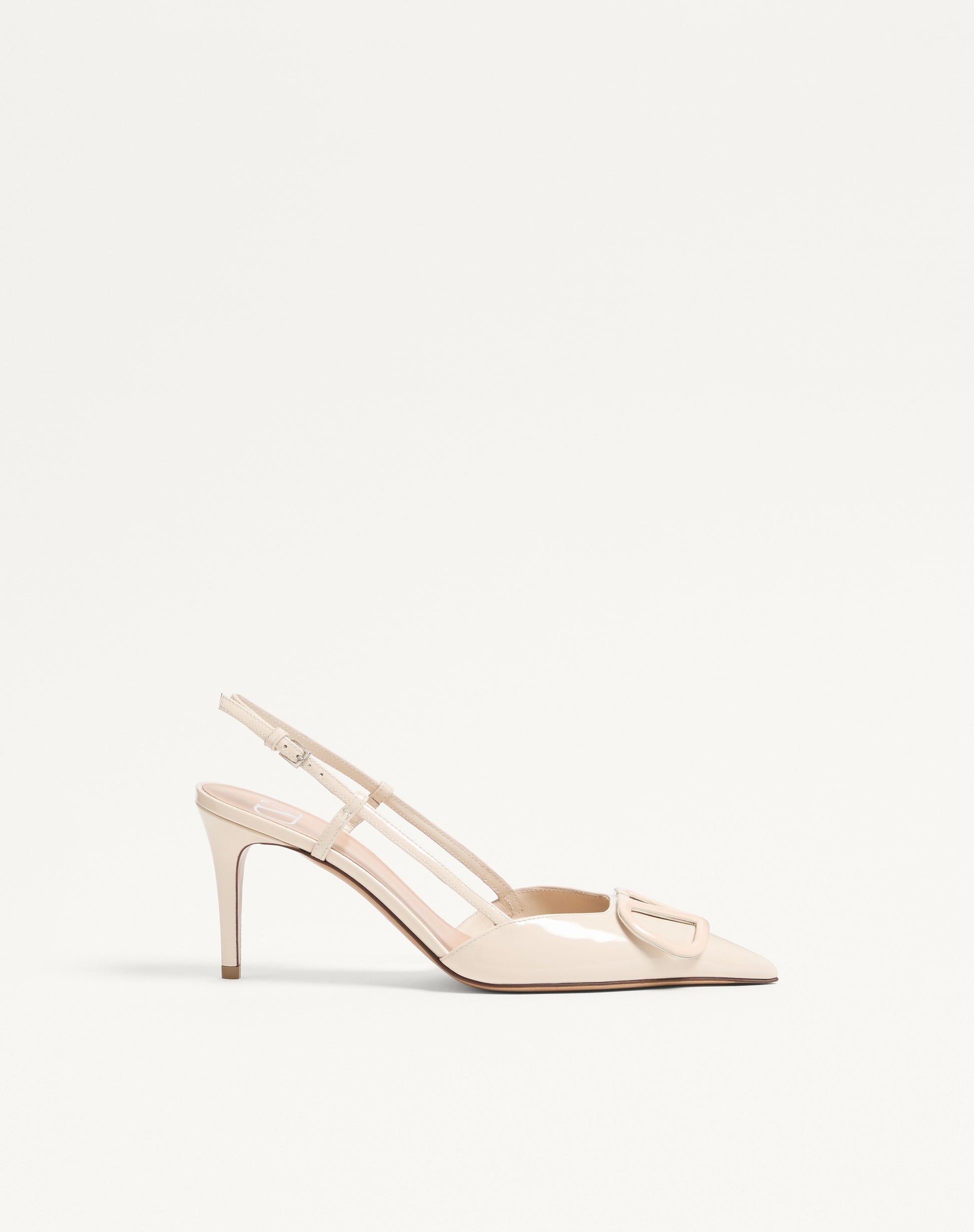 Vlogo Signature Patent Leather Slingback Pump 80mm