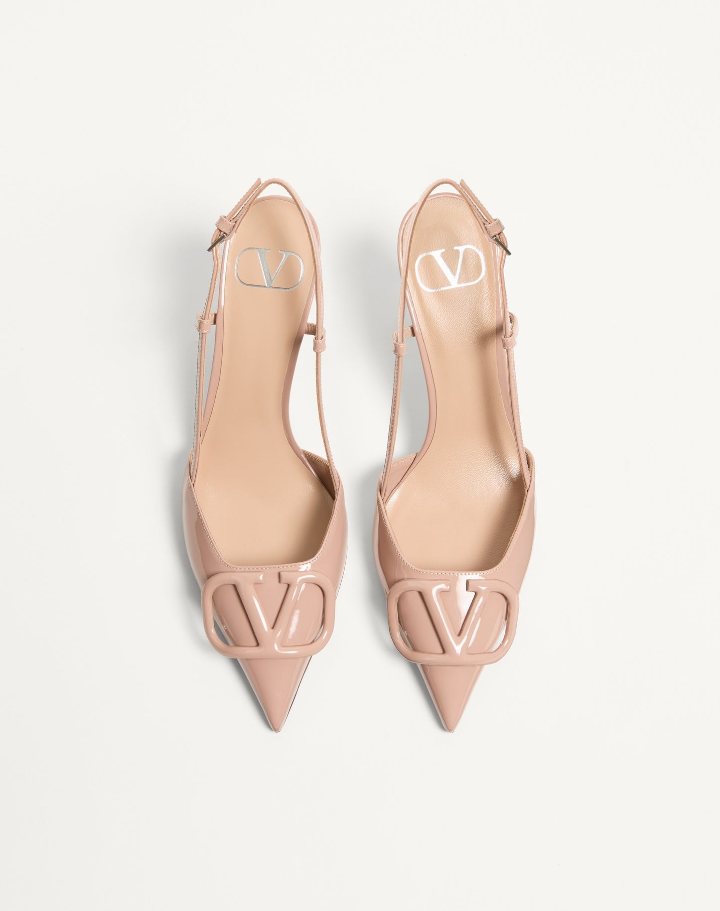 Vlogo Signature Patent Leather Slingback Pump 80mm