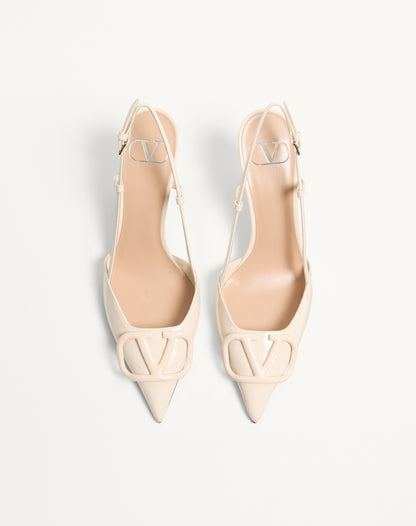 Vlogo Signature Patent Leather Slingback Pump 80mm
